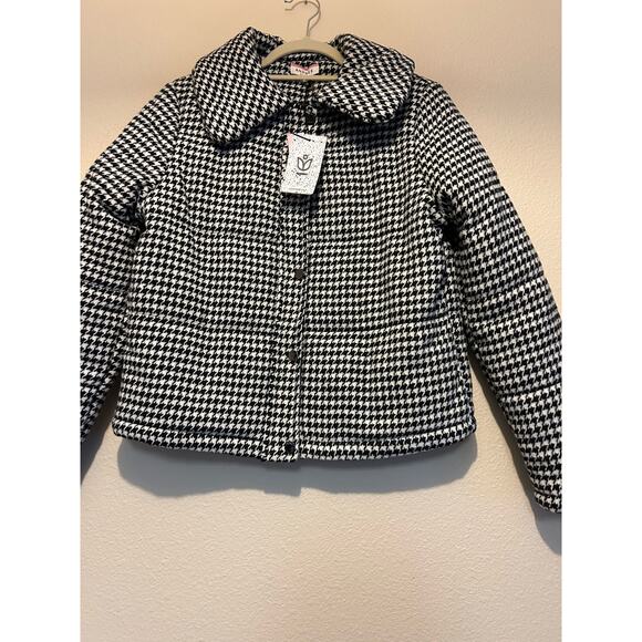 Andree by Unit Preppy Edgy Resort Casual Resort Houndstooth Puffy Jacket - Picture 5 of 16
